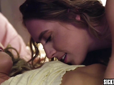 Regular sleepover became a lesbian sex for Cadence Lux and Mackenzie Mace